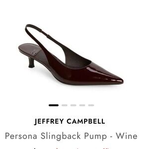 Jeffery Campbell Persona Slingback Kitten Heel in Wine NEW IN BOX NEVER WORN